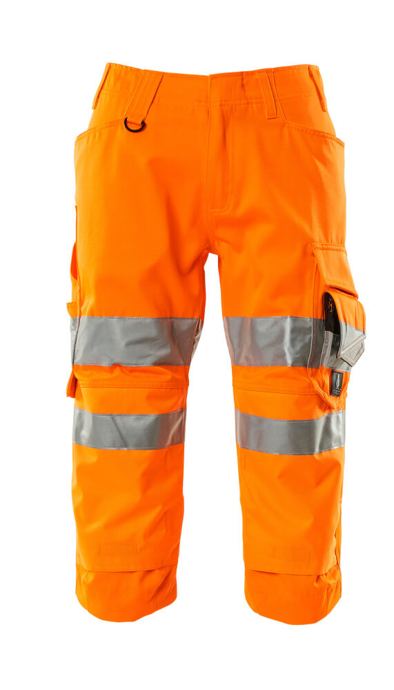 MASCOT SAFE SUPREME Dreiviertel-Hose mit Knietaschen - Hi-vis Orange