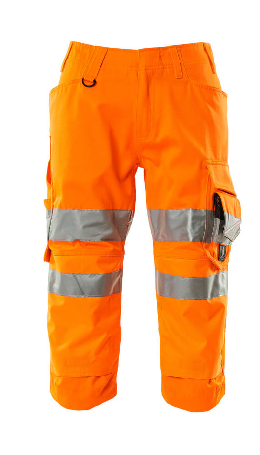 MASCOT SAFE SUPREME Dreiviertel-Hose mit Knietaschen - Hi-vis Orange
