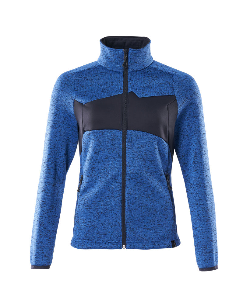 MASCOT ACCELERATE Strickpullover mit Reißverschluss - Azurblau/Schwarzblau