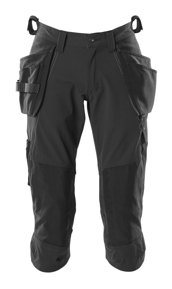 MASCOT ACCELERATE Dreiviertel-Hose mit Hängetaschen - Schwarz
