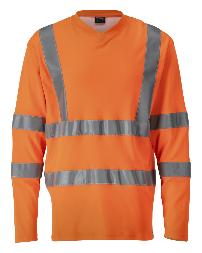 MASCOT SAFE CLASSIC T-Shirt, Langarm - Hi-vis Orange