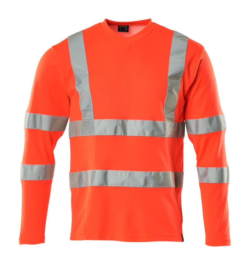 MASCOT SAFE CLASSIC T-Shirt, Langarm - Hi-vis Rot