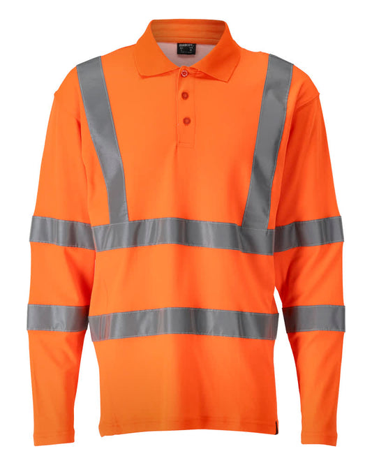 MASCOT SAFE CLASSIC Polo-Shirt, Langarm - Hi-vis Orange