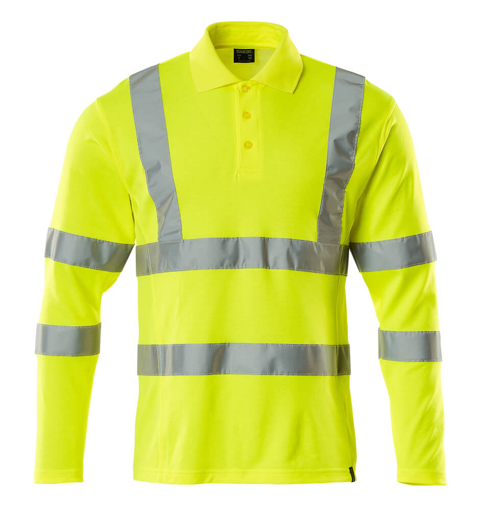 MASCOT SAFE CLASSIC Polo-Shirt, Langarm - Hi-vis Gelb