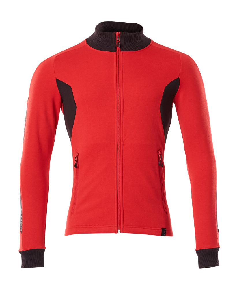 MASCOT ACCELERATE Sweatshirt mit Reißverschluss - Verkehrsrot/Schwarz