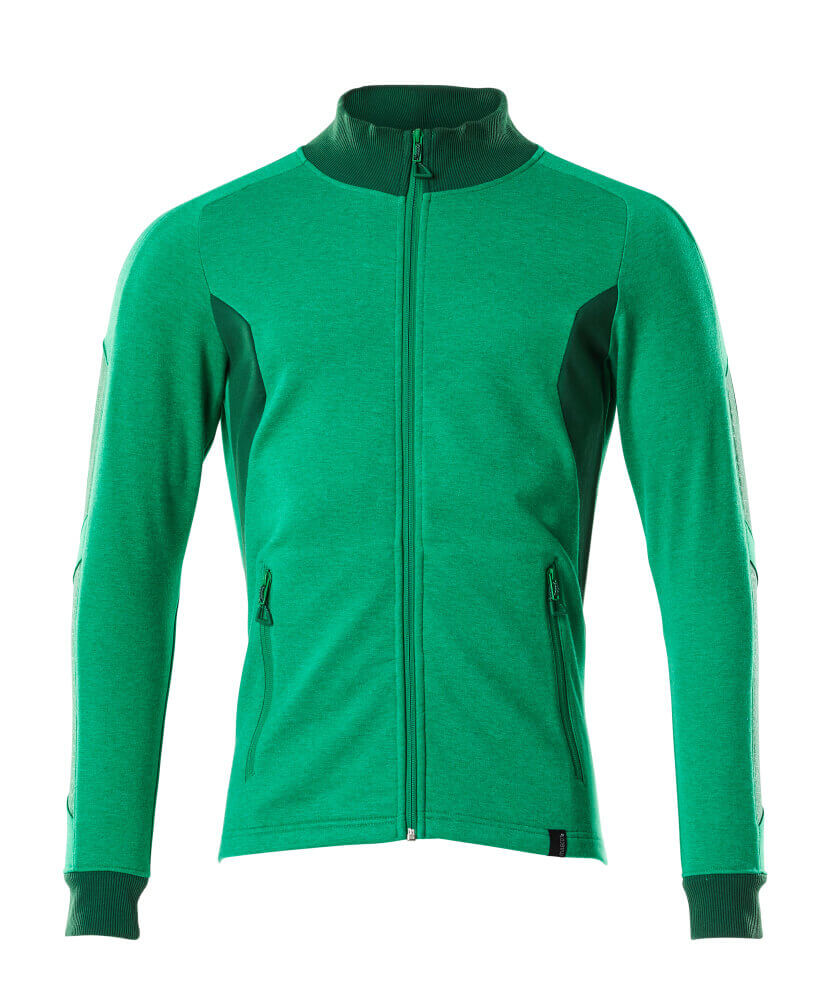 MASCOT ACCELERATE Sweatshirt mit Reißverschluss - Grasgrün/Grün