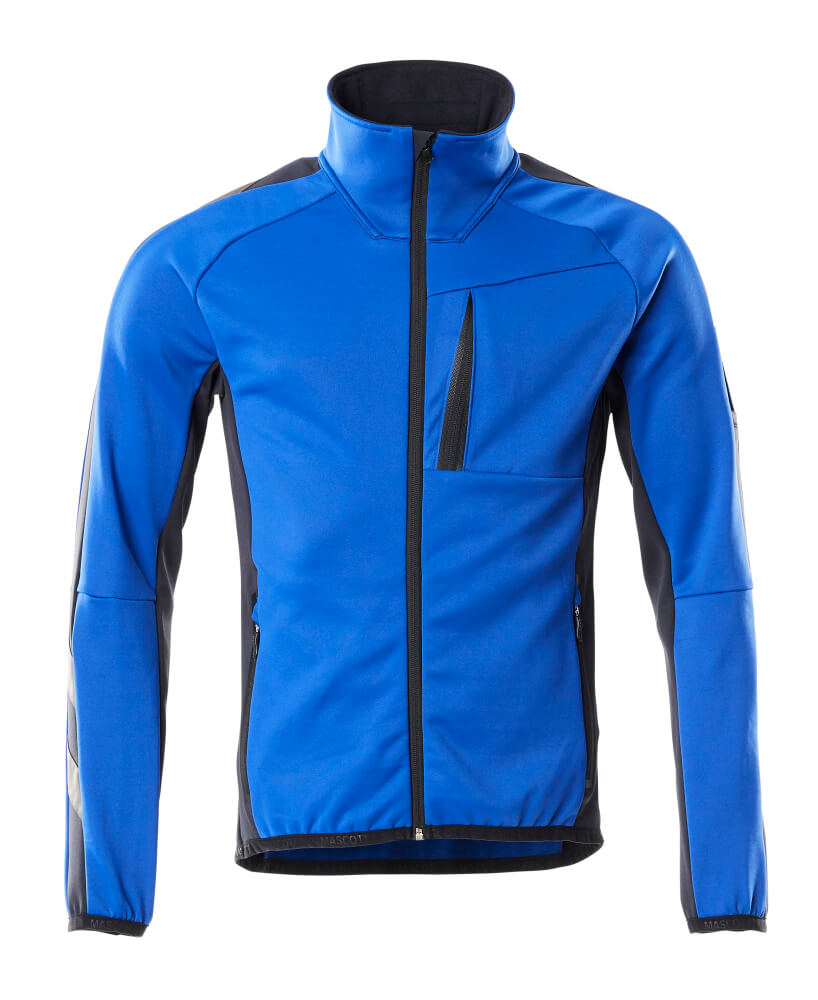 MASCOT UNIQUE Fleecepullover mit Reißverschluss - Kornblau/Schwarzblau