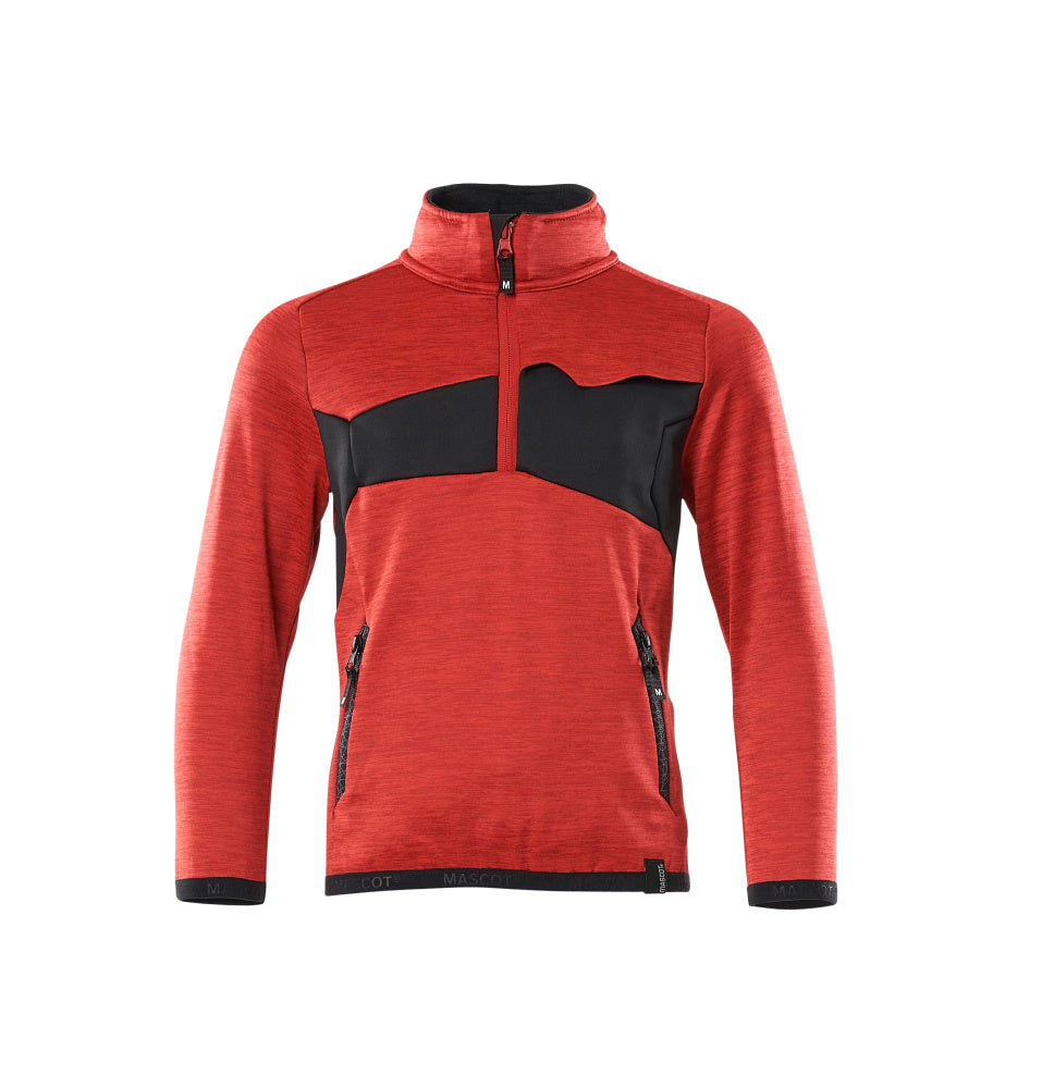 MASCOT ACCELERATE Fleecepullover für Kinder - Verkehrsrot/Schwarz