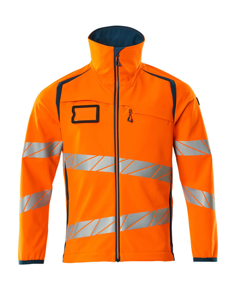 MASCOT ACCELERATE SAFE Softshell Jacke - Hi-vis Orange/Dunkelpetroleum