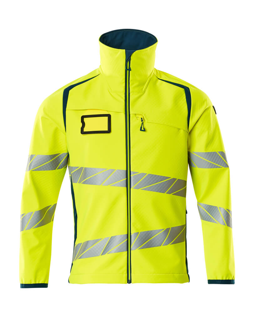 MASCOT ACCELERATE SAFE Softshell Jacke - Hi-vis Gelb/Dunkelpetroleum