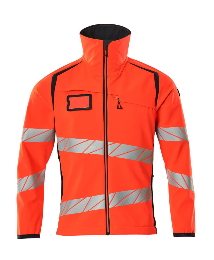 MASCOT ACCELERATE SAFE Softshell Jacke - Hi-vis Rot/Schwarzblau