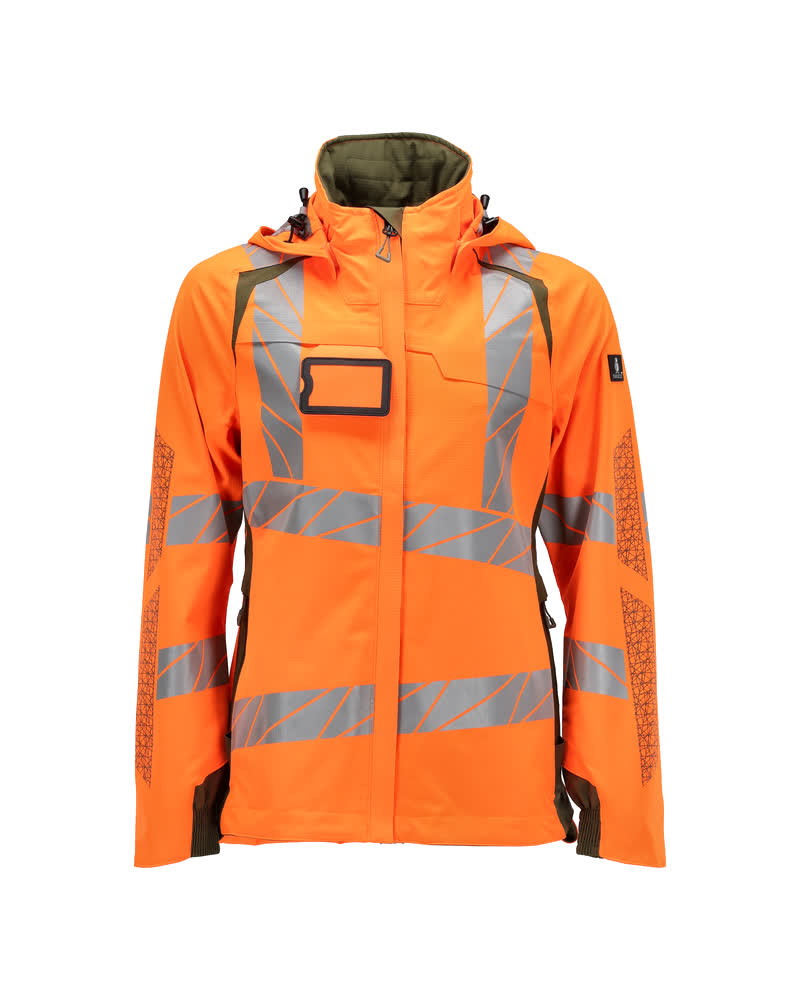 MASCOT ACCELERATE SAFE Hard Shell Jacke - Hi-vis Orange/Moosgrün