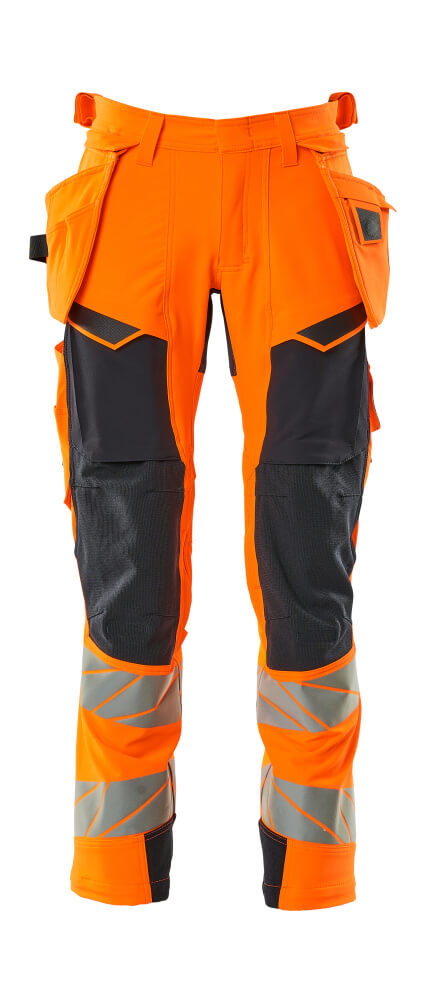 MASCOT ACCELERATE SAFE Hose mit Hängetaschen - Hi-vis Orange/Schwarzblau