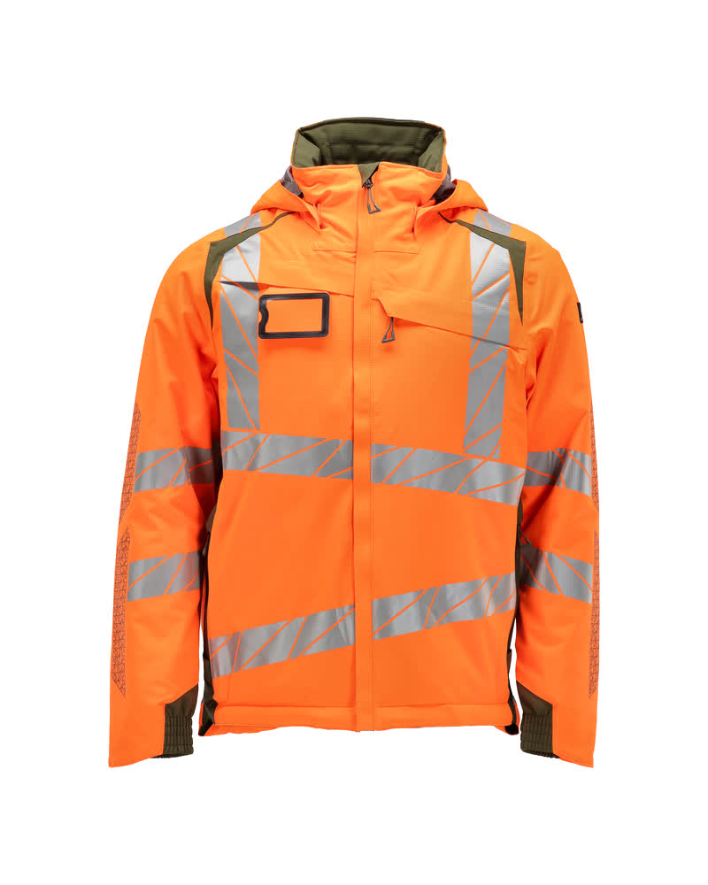 MASCOT ACCELERATE SAFE Winterjacke - Hi-vis Orange/Moosgrün