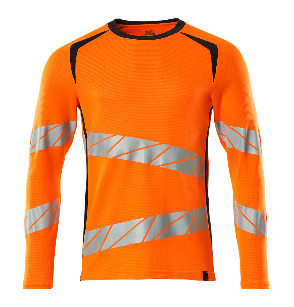 MASCOT ACCELERATE SAFE T-Shirt, Langarm - Hi-vis Orange/Schwarzblau