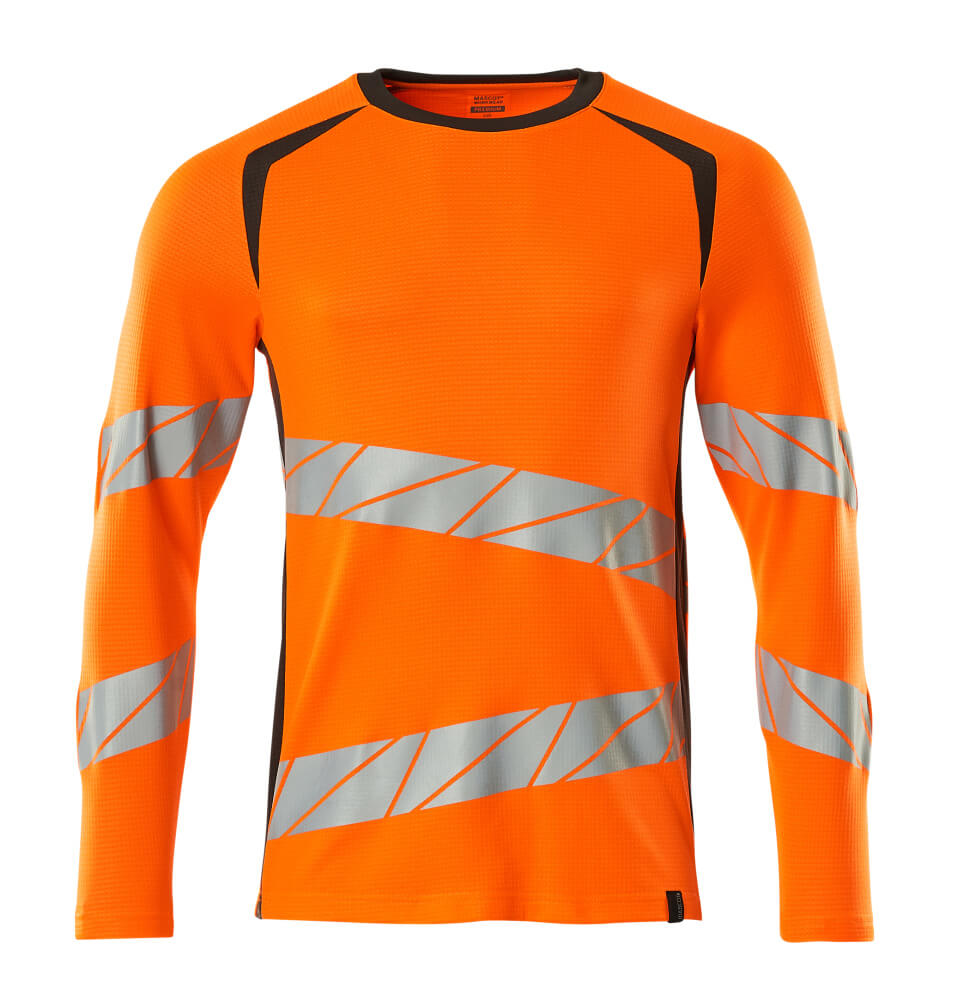 MASCOT ACCELERATE SAFE T-Shirt, Langarm - Hi-vis Orange/Dunkelanthrazit