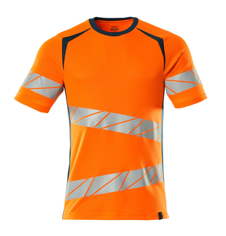 MASCOT ACCELERATE SAFE T-Shirt - Hi-vis Orange/Dunkelpetroleum