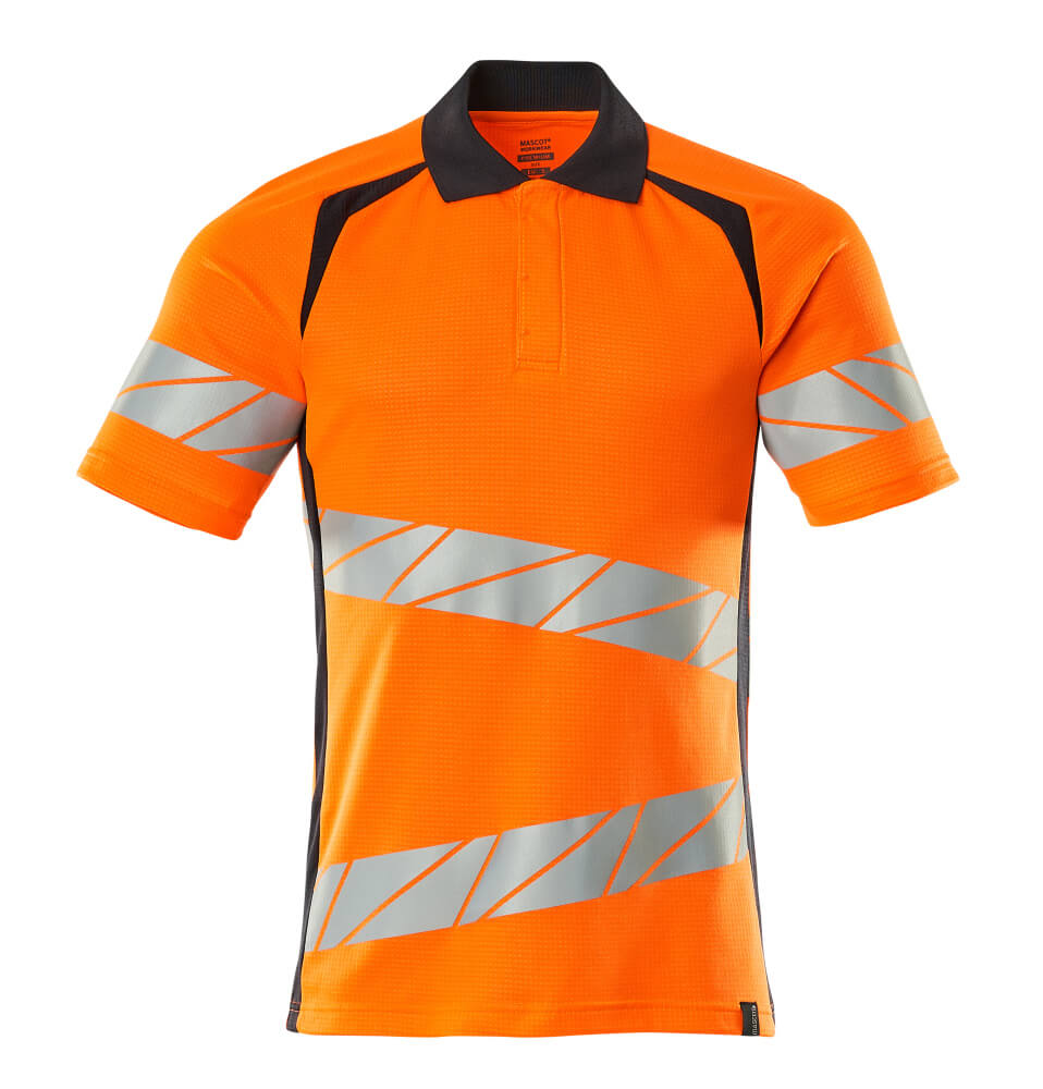 MASCOT ACCELERATE SAFE Polo-Shirt - Hi-vis Orange/Schwarzblau