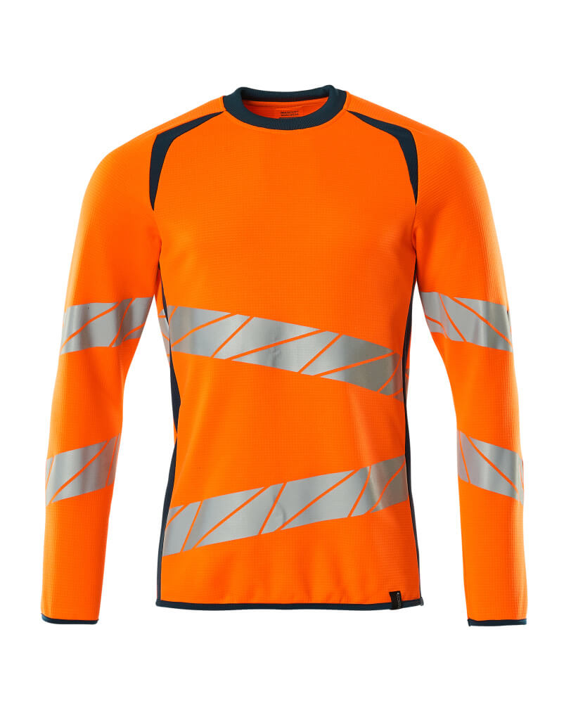 MASCOT ACCELERATE SAFE Sweatshirt - Hi-vis Orange/Dunkelpetroleum