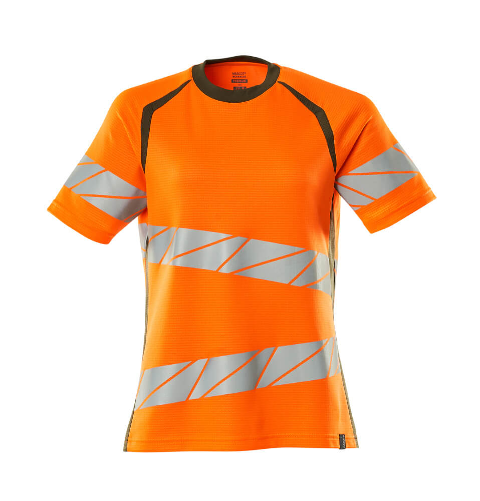 MASCOT ACCELERATE SAFE T-Shirt - Hi-vis Orange/Moosgrün