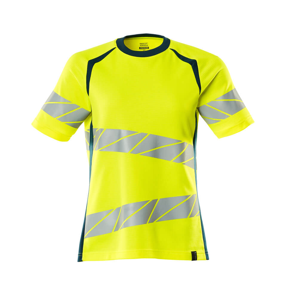 MASCOT ACCELERATE SAFE T-Shirt - Hi-vis Gelb/Dunkelpetroleum