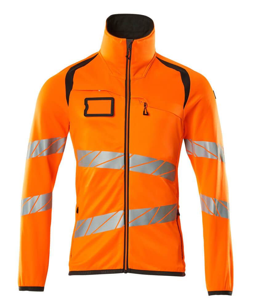 MASCOT ACCELERATE SAFE Fleecepullover mit Reißverschluss - Hi-vis Orange/Dunkelanthrazit