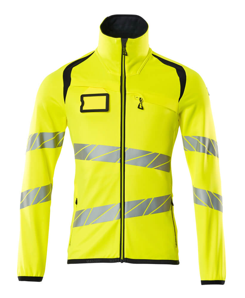 MASCOT ACCELERATE SAFE Fleecepullover mit Reißverschluss - Hi-vis Gelb/Schwarzblau