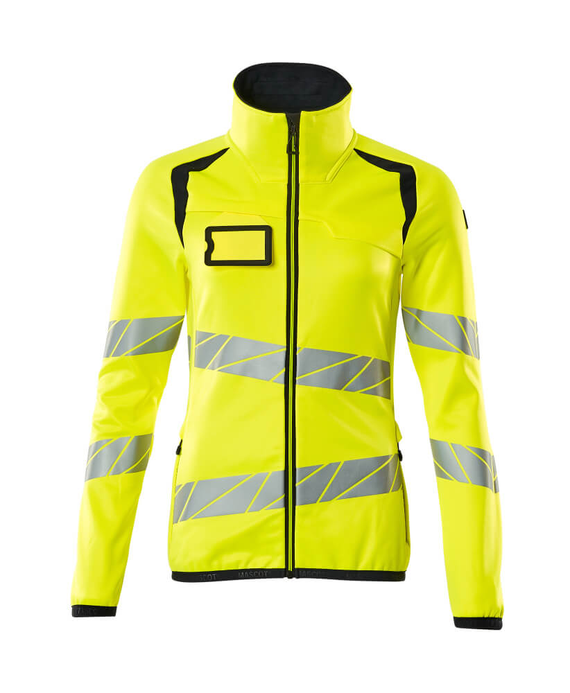 MASCOT ACCELERATE SAFE Fleecepullover mit Reißverschluss - Hi-vis Gelb/Schwarzblau