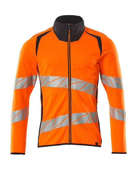 MASCOT ACCELERATE SAFE Sweatshirt mit Reißverschluss - Hi-vis Orange/Schwarzblau