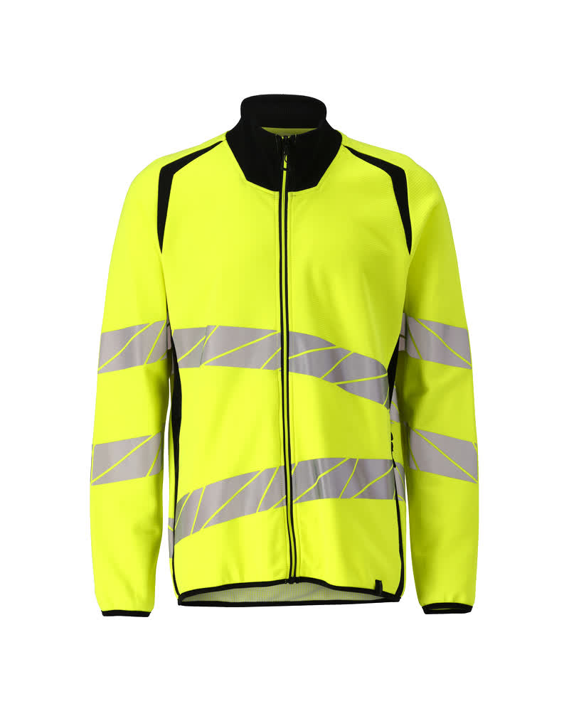 MASCOT ACCELERATE SAFE Sweatshirt mit Reißverschluss - Hi-vis Gelb/Schwarz