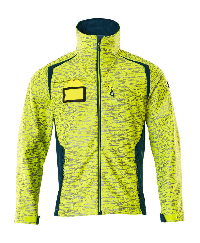 MASCOT ACCELERATE SAFE Softshell Jacke - Hi-vis Gelb/Dunkelpetroleum