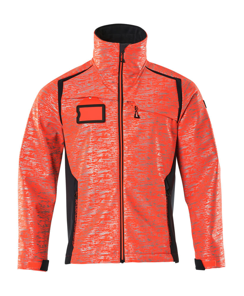 MASCOT ACCELERATE SAFE Softshell Jacke - Hi-vis Rot/Schwarzblau
