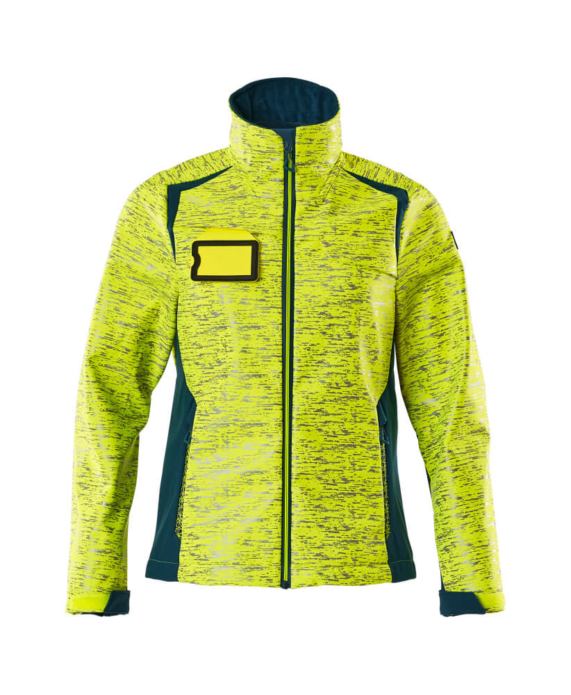 MASCOT ACCELERATE SAFE Softshell Jacke - Hi-vis Gelb/Dunkelpetroleum