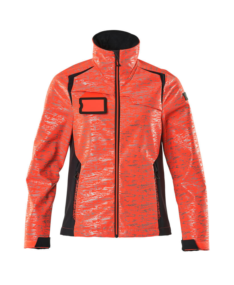 MASCOT ACCELERATE SAFE Softshell Jacke - Hi-vis Rot/Schwarzblau