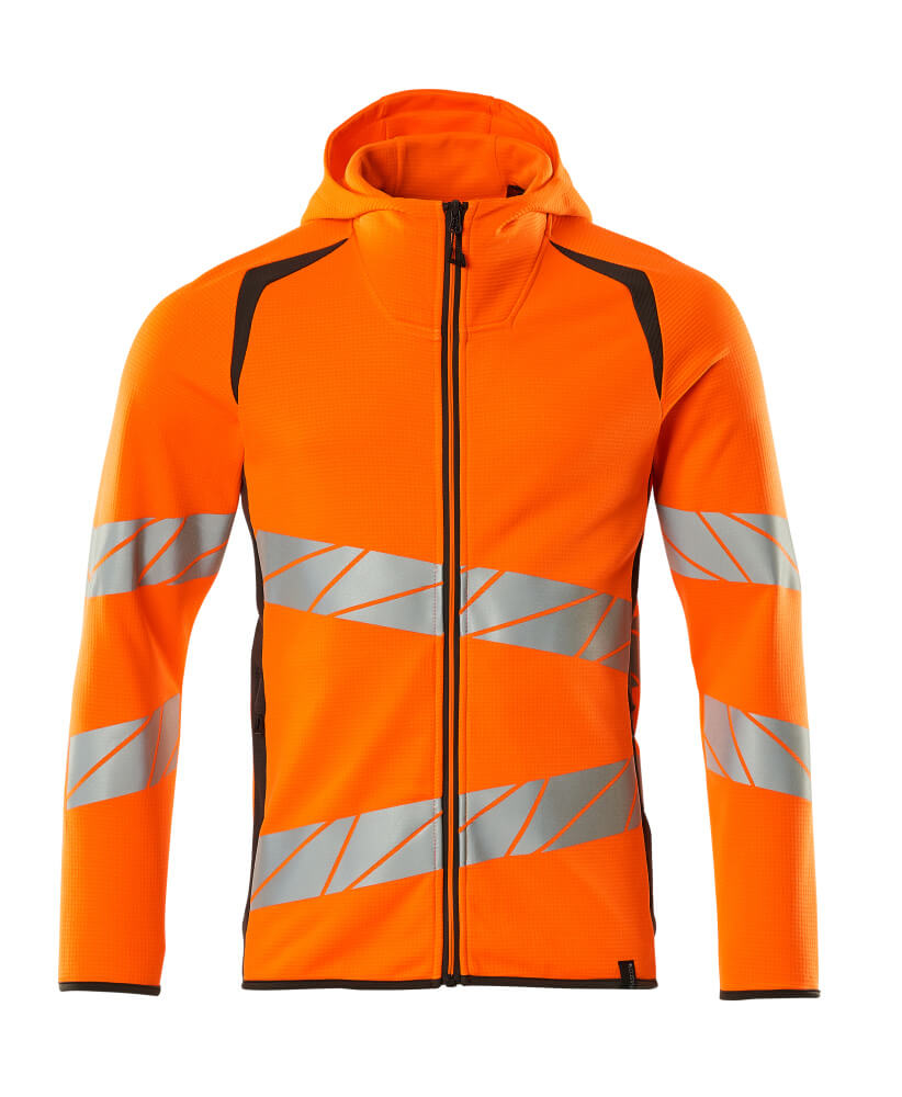 MASCOT ACCELERATE SAFE Kapuzensweatshirt mit Reißverschluss - Hi-vis Orange/Dunkelanthrazit