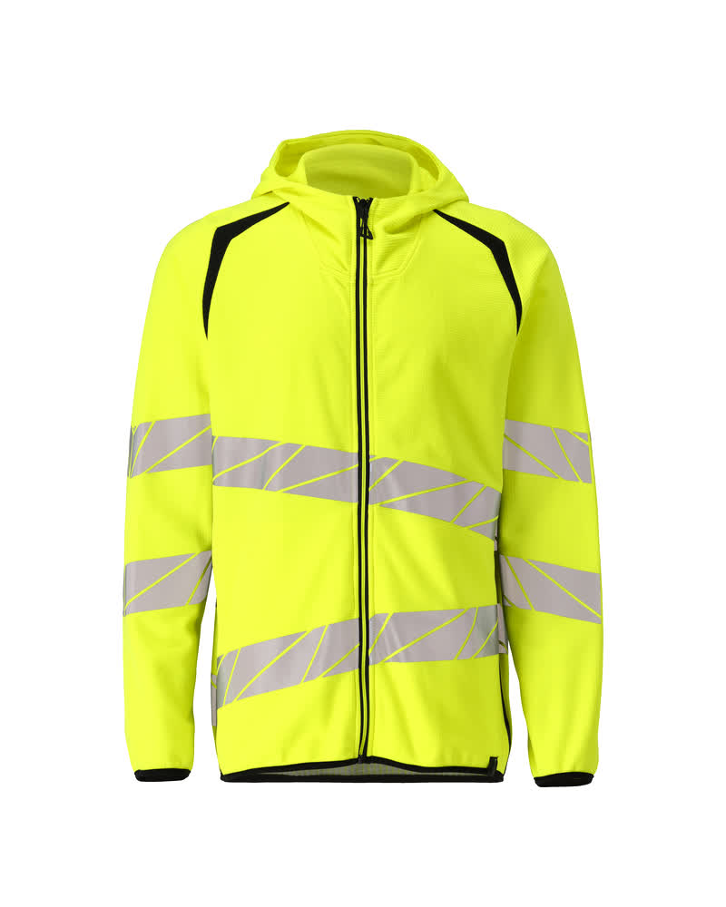 MASCOT ACCELERATE SAFE Kapuzensweatshirt mit Reißverschluss - Hi-vis Gelb/Schwarz
