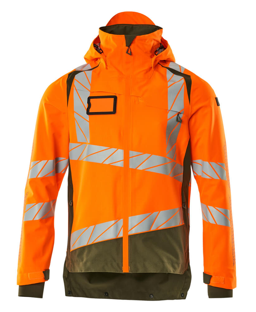 MASCOT ACCELERATE SAFE Hard Shell Jacke - Hi-vis Orange/Moosgrün