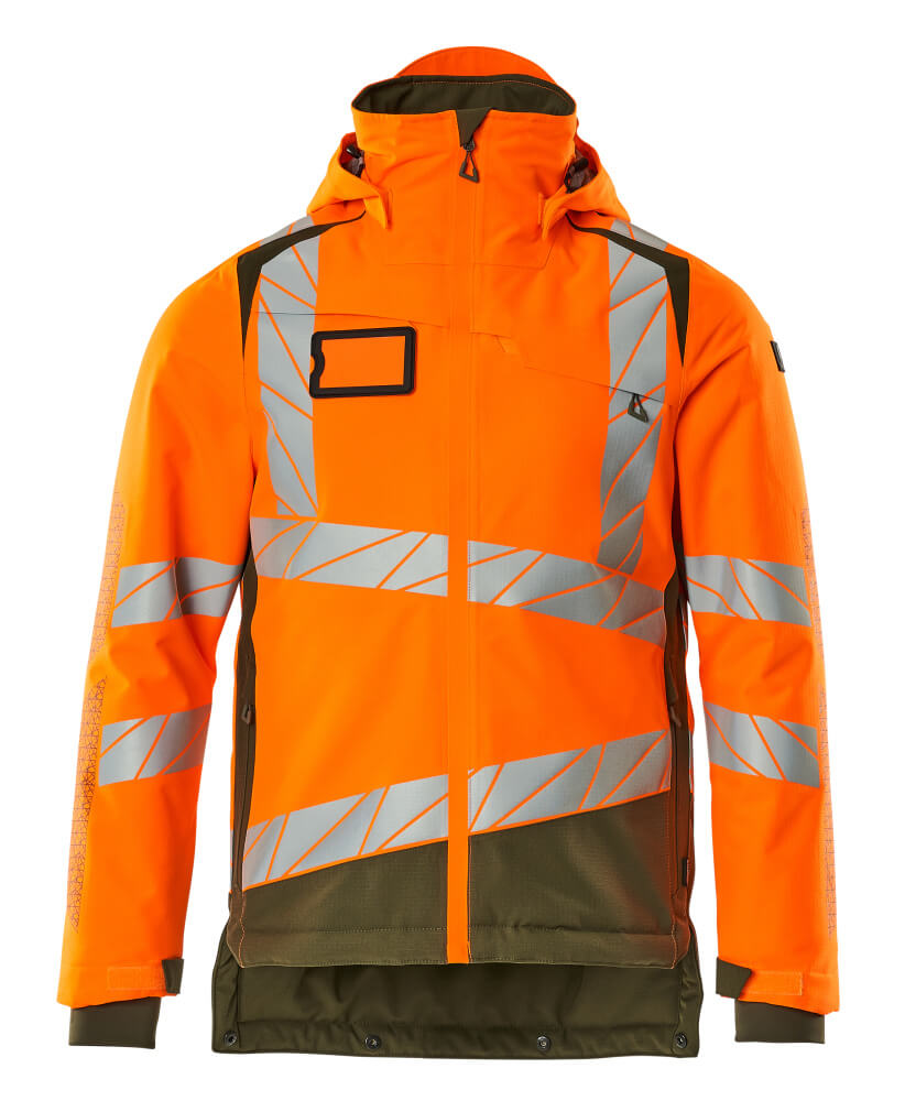 MASCOT ACCELERATE SAFE Winterjacke - Hi-vis Orange/Moosgrün