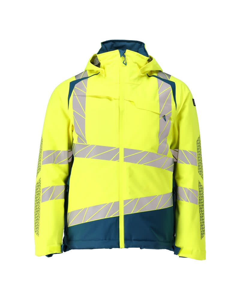 MASCOT ACCELERATE SAFE Winterjacke - Hi-vis Gelb/Dunkelpetroleum