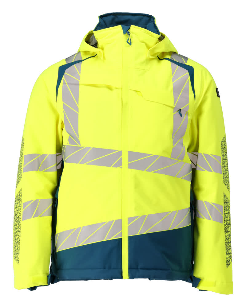 MASCOT ACCELERATE SAFE Winterjacke - Hi-vis Gelb/Dunkelpetroleum