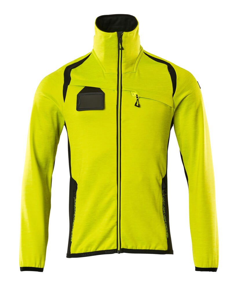 MASCOT ACCELERATE SAFE Fleecepullover mit Reißverschluss - Hi-vis Gelb/Schwarz