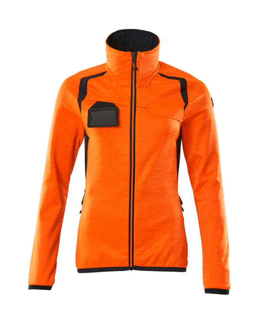 MASCOT ACCELERATE SAFE Fleecepullover mit Reißverschluss - Hi-vis Orange/Schwarzblau