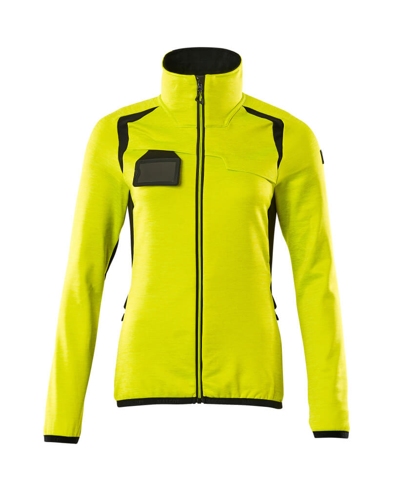 MASCOT ACCELERATE SAFE Fleecepullover mit Reißverschluss - Hi-vis Gelb/Schwarz