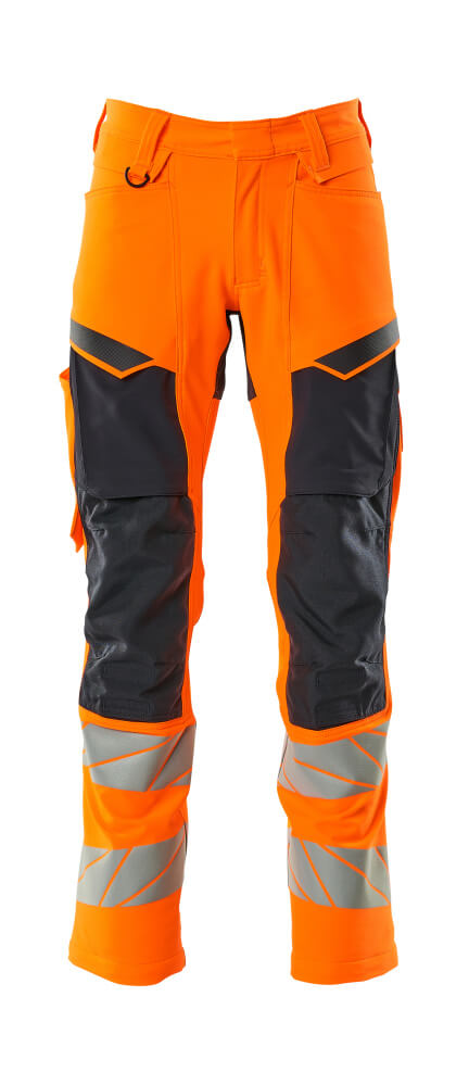 MASCOT ACCELERATE SAFE Hose mit Knietaschen - Hi-vis Orange/Schwarzblau