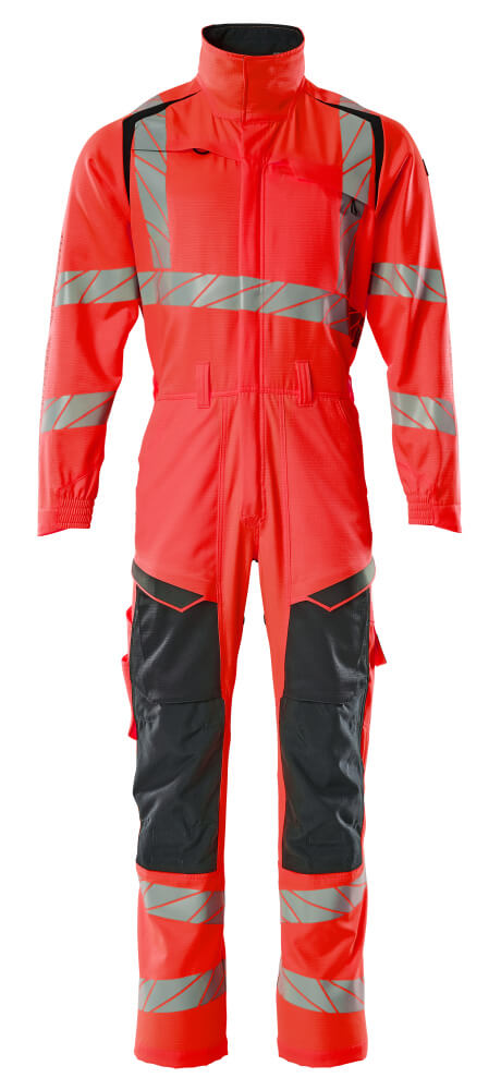 MASCOT ACCELERATE SAFE Overall mit Knietaschen - Hi-vis Rot/Schwarzblau