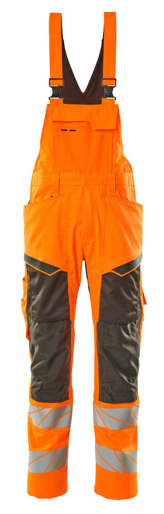 MASCOT ACCELERATE SAFE Latzhose mit Knietaschen - Hi-vis Orange/Dunkelanthrazit