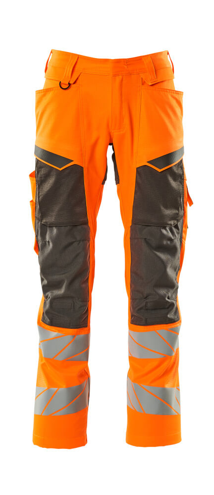 MASCOT ACCELERATE SAFE Hose mit Knietaschen - Hi-vis Orange/Dunkelanthrazit