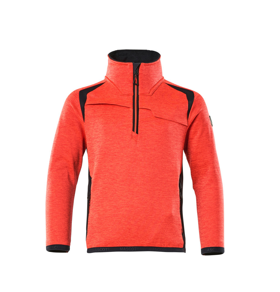 MASCOT ACCELERATE SAFE Fleecepullover für Kinder - Hi-vis Rot/Schwarzblau