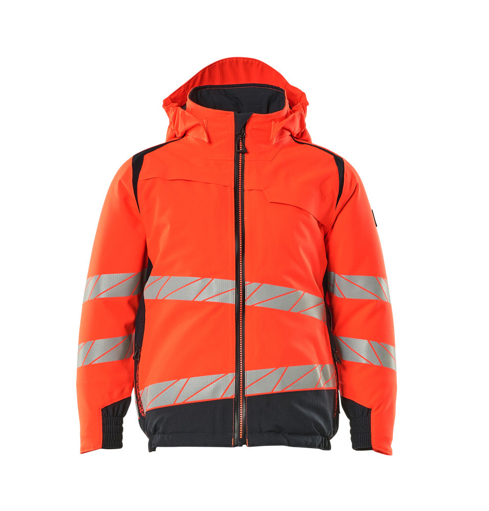 MASCOT ACCELERATE SAFE Winterjacke für Kinder - Hi-vis Rot/Schwarzblau