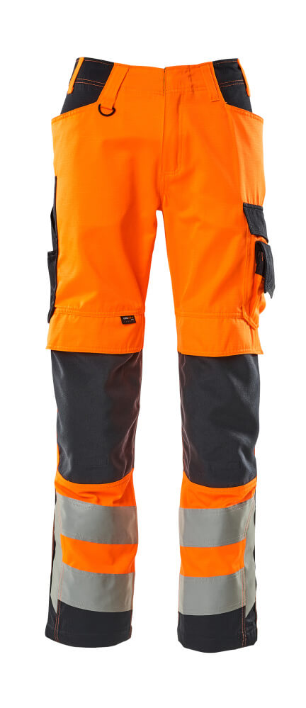 MASCOT SAFE SUPREME Hose mit Knietaschen - Hi-vis Orange/Schwarzblau